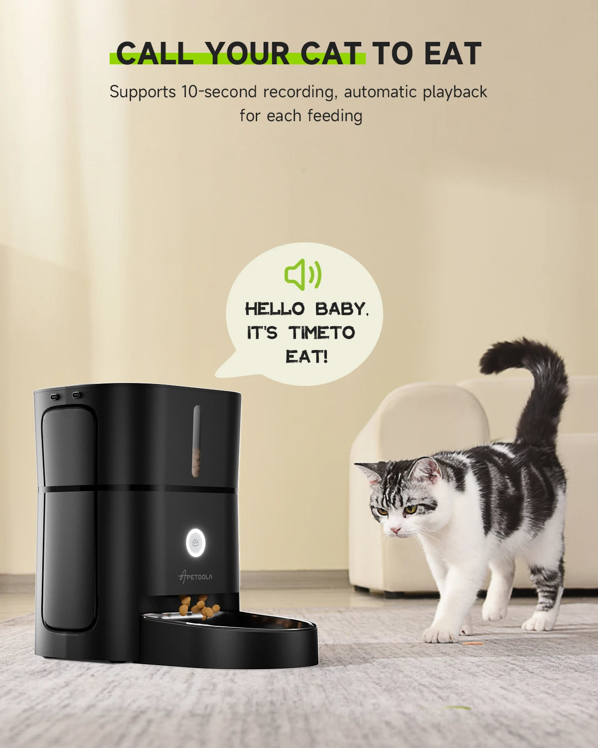 Automatic Cat Feeder Pet Smart Cat Food Dispenser Remote Control Wifi Button Timed Feeders for Cats Dog Accessories