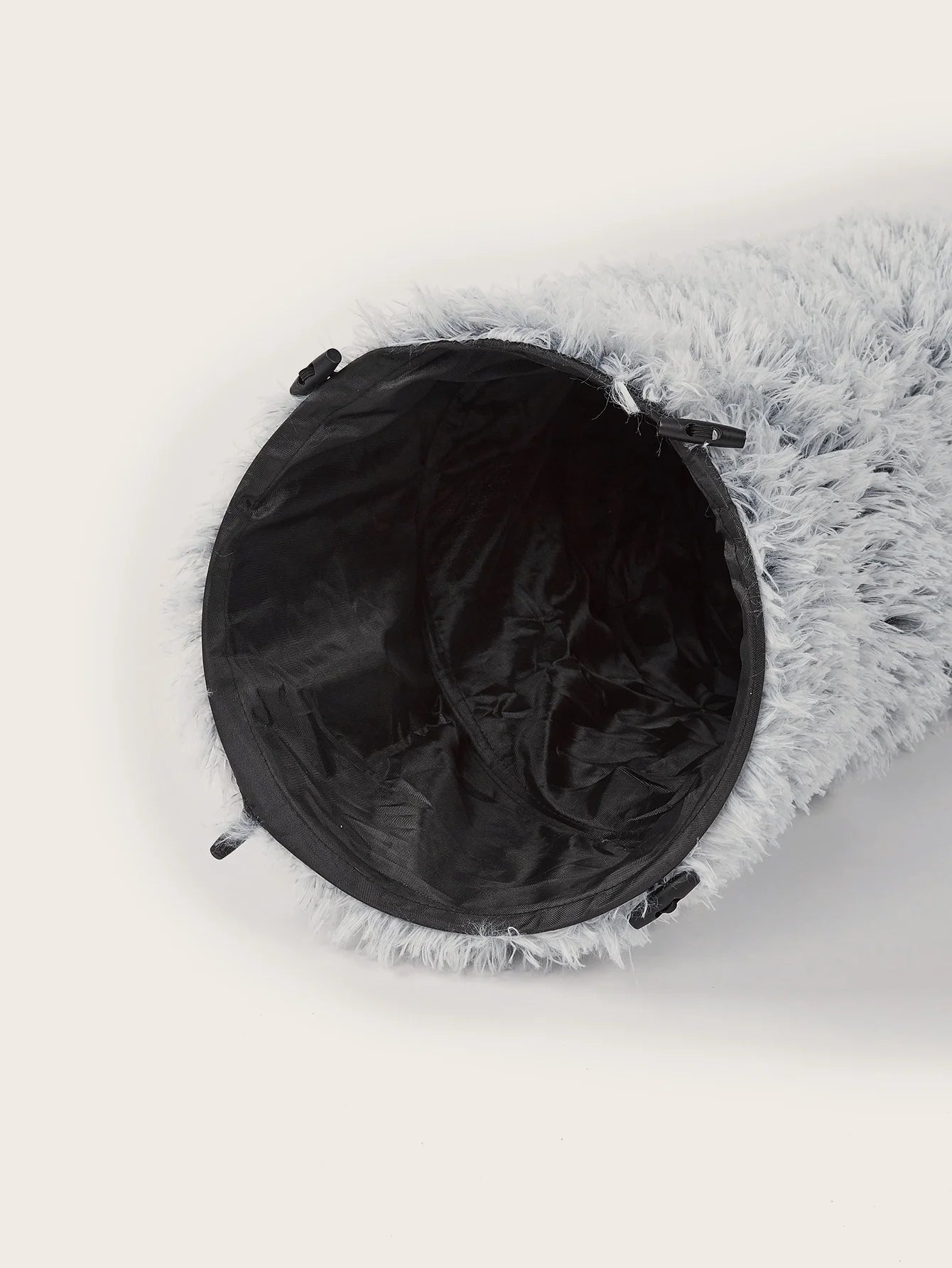 Plush Cat Bed with Tunnel for Indoor Cats, Multifunctional Cat Tunnel Bed with Peephole, Fluffy Donut Cat Bed with Tunnel