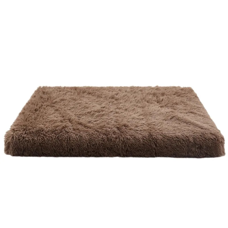 Plush Square Dog Mattress Removable Washable Kennel Dog Bed Mat Super Soft Sleeping Pet Bed for Small Medium Large Dogs