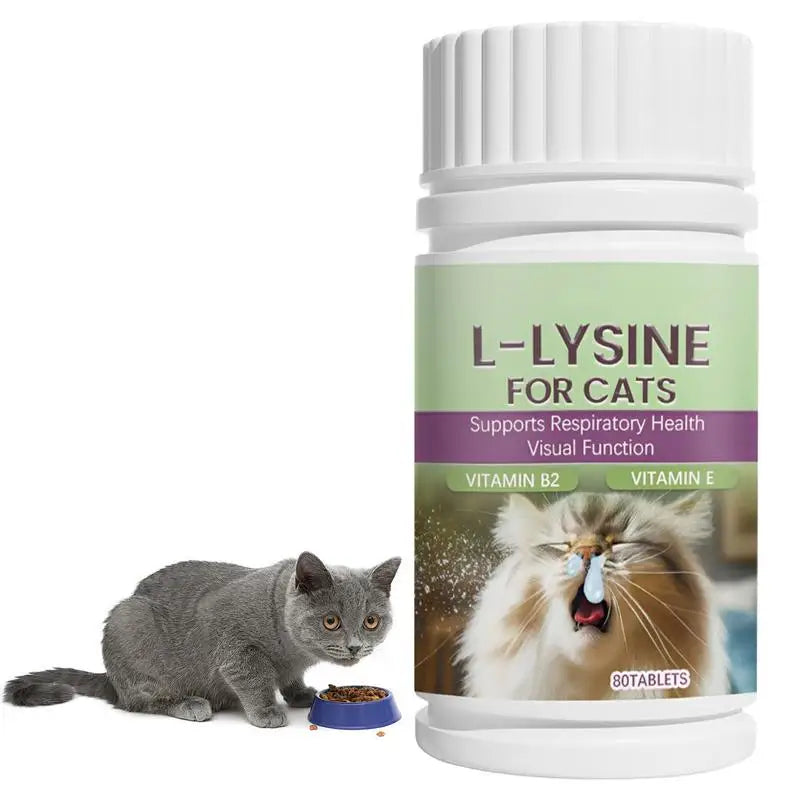 Mild Cats Supplement for Sneezing 80Pcs Kitten Tears Care Tablets Respiratory Health Overall Body Nutritional Care Tablets