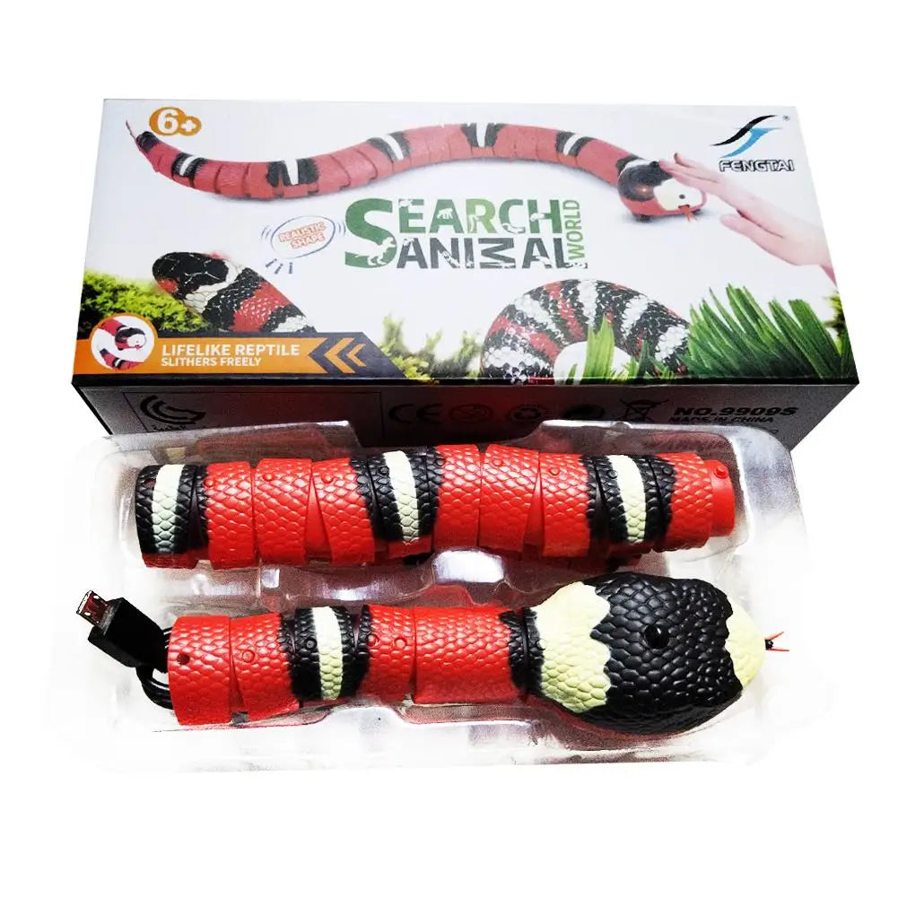 Tricky Snake Cat Toys Interactive Electric Induction Snake Toy Smart Sensing Tease Toys for Cats Game Accessories Pet Supplies