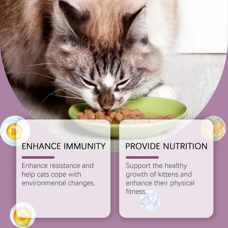 Mild Cats Supplement for Sneezing 80Pcs Kitten Tears Care Tablets Respiratory Health Overall Body Nutritional Care Tablets