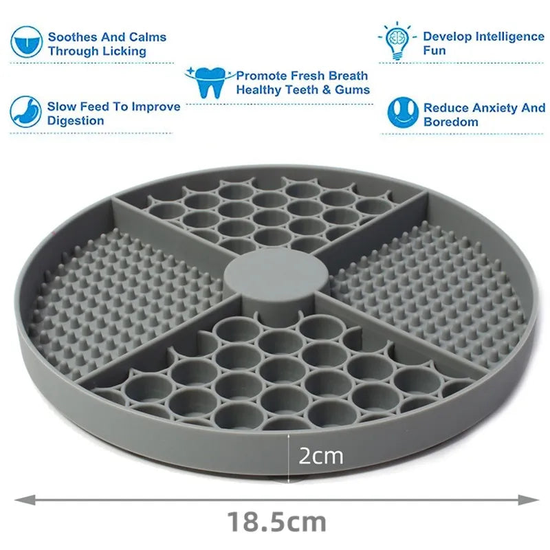 Pet Supplies Silicone Licking Mat Cat Slow Feeder with Suction Cup Slow Feeding Pad Dog Licking Pad Anxiety-Relieving Utensils