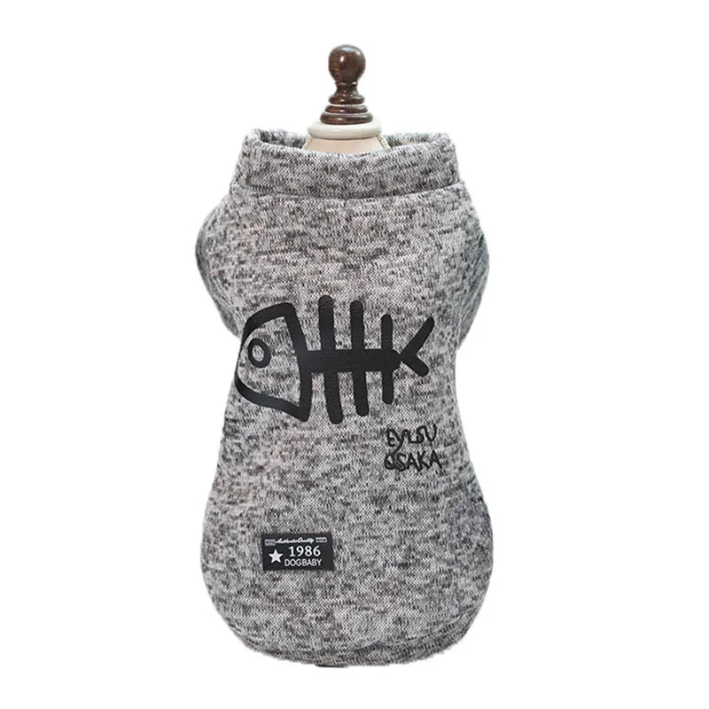 Classic Style Cat Clothes Coat Warm Fleece Pet Sweater for Cats Spring Autumn Gato Clothing Kitten Jacket Outfit Pets Supplies