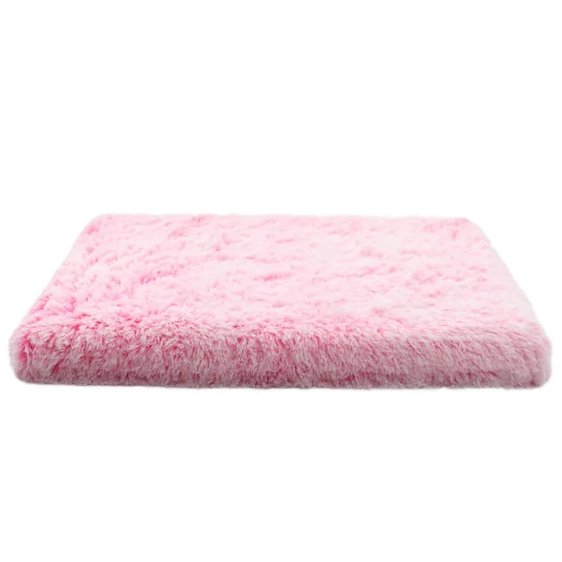 Plush Square Dog Mattress Removable Washable Kennel Dog Bed Mat Super Soft Sleeping Pet Bed for Small Medium Large Dogs