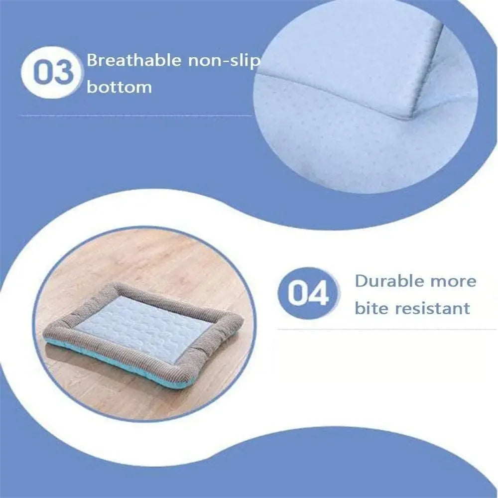 Dog Mat Cooling Summer Pad Mat for Dogs Cat Blanket Sofa Breathable Pet Dog Bed Summer Washable for Small Medium Large Dogs