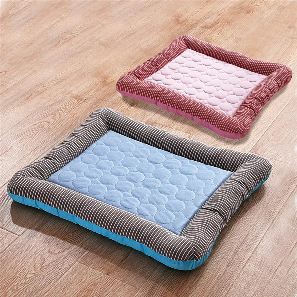 Dog Mat Cooling Summer Pad Mat for Dogs Cat Blanket Sofa Breathable Pet Dog Bed Summer Washable for Small Medium Large Dogs