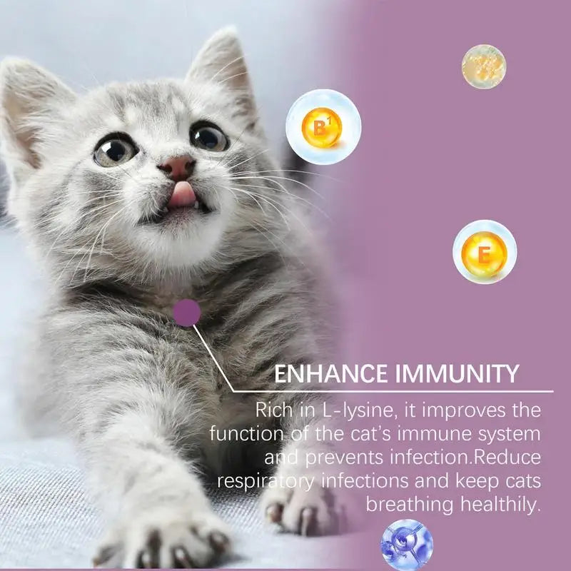 Mild Cats Supplement for Sneezing 80Pcs Kitten Tears Care Tablets Respiratory Health Overall Body Nutritional Care Tablets