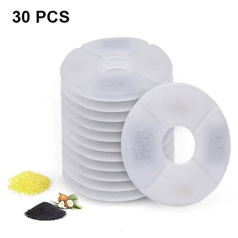 2.4L Pet Cat Dispenser Drinking Water Fountain Activated Carbon Filters LED Automatic Feeder Container USB Interface