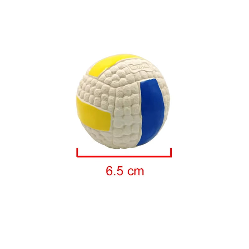 New Pet Dog Natural Latex Sound Toy Ball Rugby Volleyball Soccer anti Bite Interactive Dogs Teething Chewing Toys Pet Products