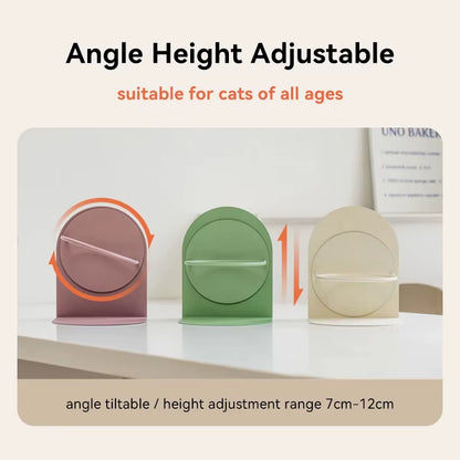 Detachable Pet Cat and Dog Bowl Protects Cervical Vertebrae against Upset Height Adjustable Pet Ceramic Bowl