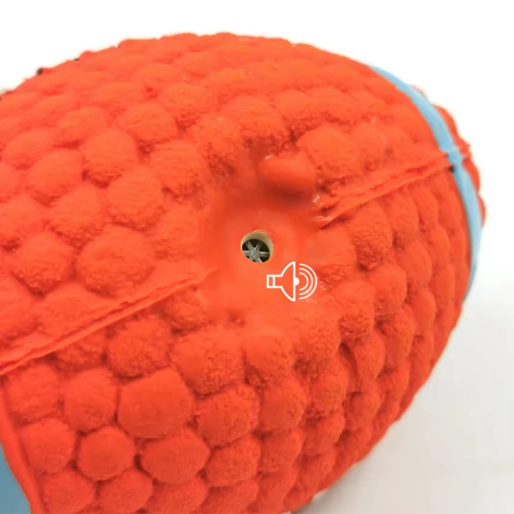 New Pet Dog Natural Latex Sound Toy Ball Rugby Volleyball Soccer anti Bite Interactive Dogs Teething Chewing Toys Pet Products