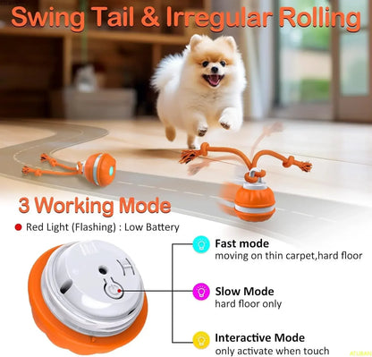 Peppy Pet Ball for Dogs,Dog Interactive Toys Dog Ball,Motion Activate Rolling Ball for Puppy/Small Dogs,Automatic Moving Dog Toy