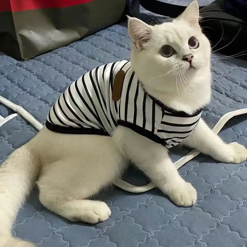 Summer Cat Puppy Clothes Classic Stripes Pet Sleeveless Vest for Small Dogs Cats Kitten Pullover Clothing Ropa Para Perros