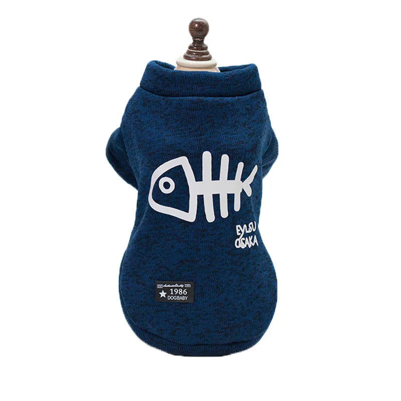 Classic Style Cat Clothes Coat Warm Fleece Pet Sweater for Cats Spring Autumn Gato Clothing Kitten Jacket Outfit Pets Supplies