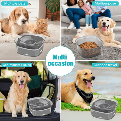 Dog Water Bowl 2L No Spill Dog Bowl Large Capacity Spill Proof Slow Water Feeder No Splash Dog Bowl Pet Water Drinking Bowl