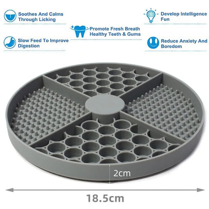 Pet Supplies Silicone Licking Mat Cat Slow Feeder with Suction Cup Slow Feeding Pad Dog Licking Pad Anxiety-Relieving Utensils