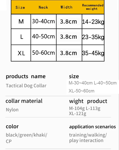 Tactical Pet Dog Collar