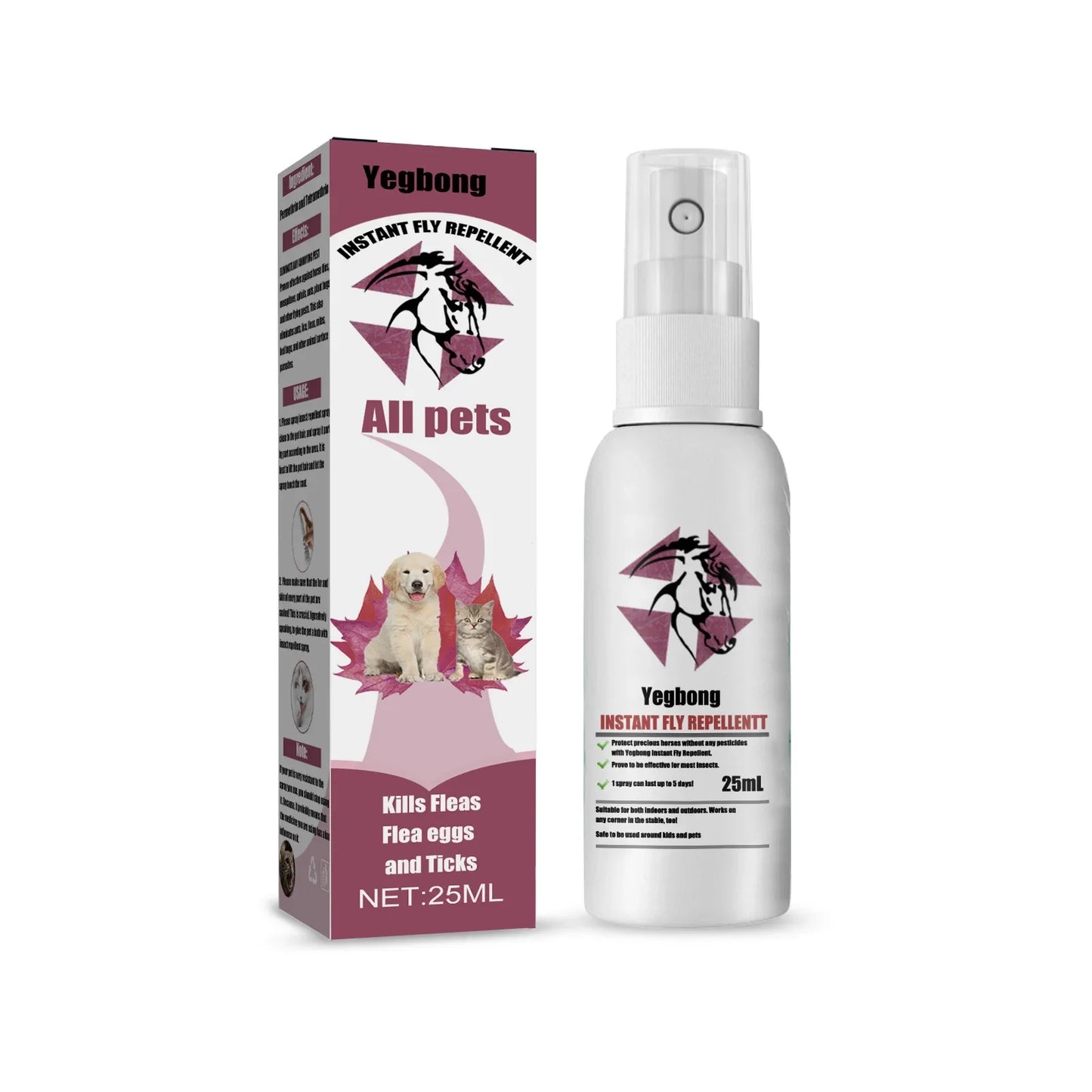 Pet Fur Spray Flea Tick and Mosquito Spray for Dogs Cats and Home Flea Treatments for Dogs and Home Flea Killers Soothing