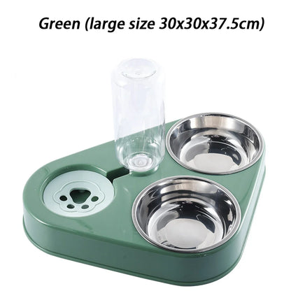 Non-Slip and Knock Resistant Dog Bowl Stainless Steel Water Food Self-Service Feeder Pet Feeding Drinking Bowl for Dogs and Cats