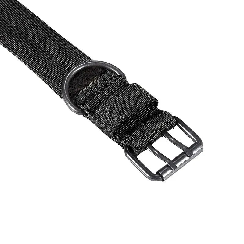 1Pc Medium to Large Nylon Tactical Pet Dog Collar - Adjustable and Durable, Suitable for Medium and Large Dogs.