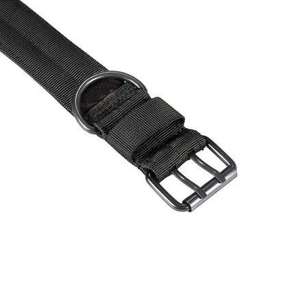 1Pc Medium to Large Nylon Tactical Pet Dog Collar - Adjustable and Durable, Suitable for Medium and Large Dogs.