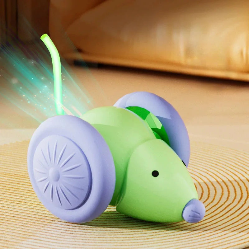 Pet Toys Interactive Cat Toy Electric Mouse Car - Mute Automatic Teaser with Intelligent Obstacle Avoidance Pet Toys