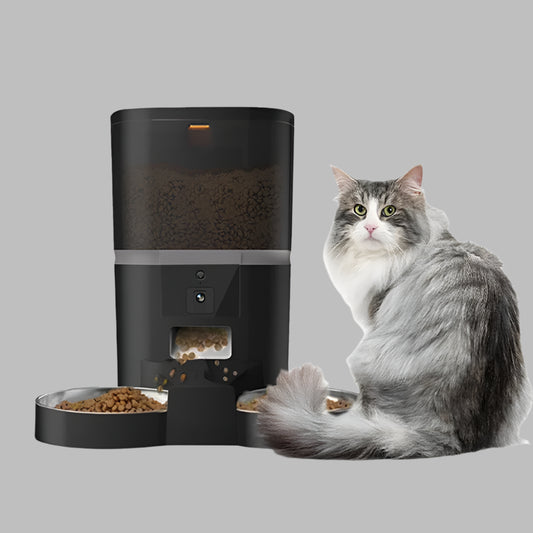4L Timing Feeder APP Smart Pet Feeder Dog Food Automatic Dispenser with Camera Suitable for Small Cats and Dogs Remote Feeding