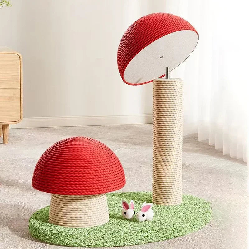 Mushroom Shaped Cat Scratcher Scratch Resistant and Wear-Resistant Cat Grinding Claw Tool Kitten Furniture Cat Scratch Board