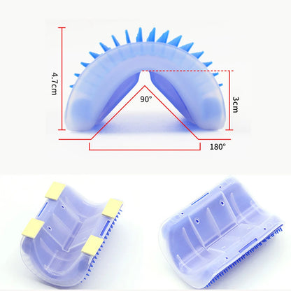 Cat Brush Comb Cat Toy with Catnip Cat Wall Brush Corner Cat Massage Self Groomer Comb Cat Rub the Face with a Tickling Comb Pet
