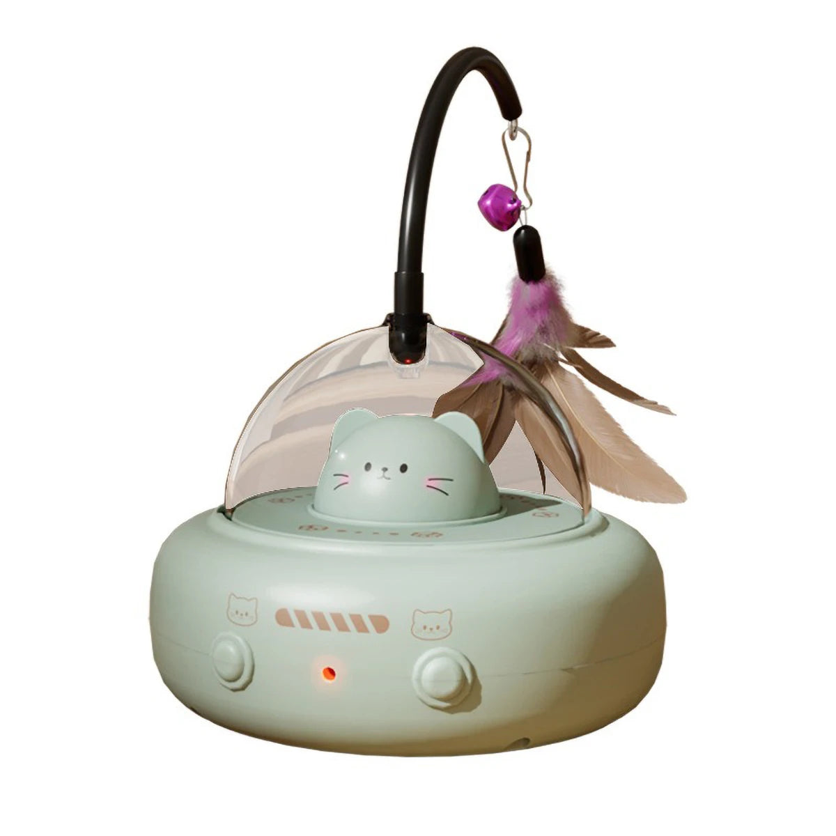 Intelligent Cat Toy Red Dot Laser with Rainbow Light Obstacle Avoidance USB Charging Automatic Standby Bionic Cat Teaser
