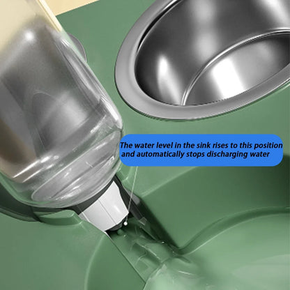 Non-Slip and Knock Resistant Dog Bowl Stainless Steel Water Food Self-Service Feeder Pet Feeding Drinking Bowl for Dogs and Cats