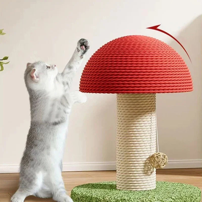 Mushroom Shaped Cat Scratcher Scratch Resistant and Wear-Resistant Cat Grinding Claw Tool Kitten Furniture Cat Scratch Board
