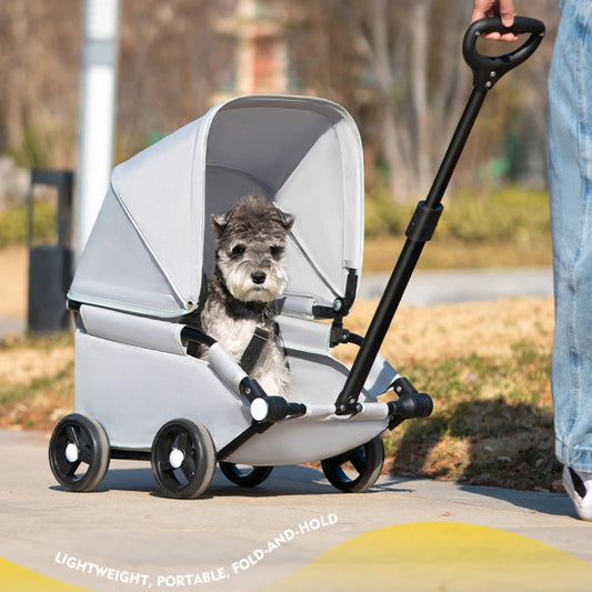 Pet Stroller Folding 360 ° Rotating Telescopic Rod Cat Bags Dog Travel Supplies Outdoor Portable Multifunctional Shopping Cart