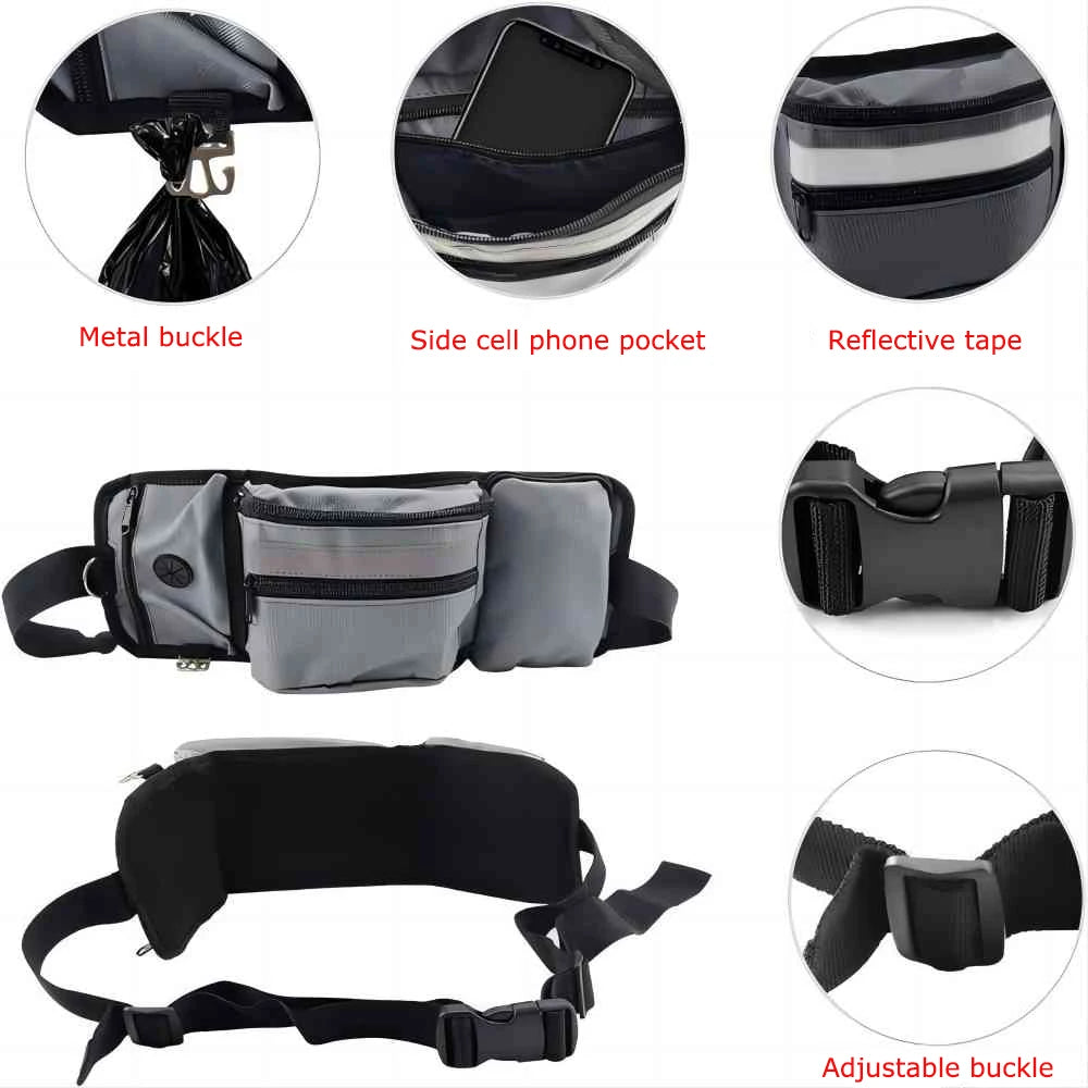 Dog Training Waist Bag Multi-Functional Outdoor Pet Feeding Bag Pet Portable Belt Accompanying Dogs Treat Pouch for Polyester