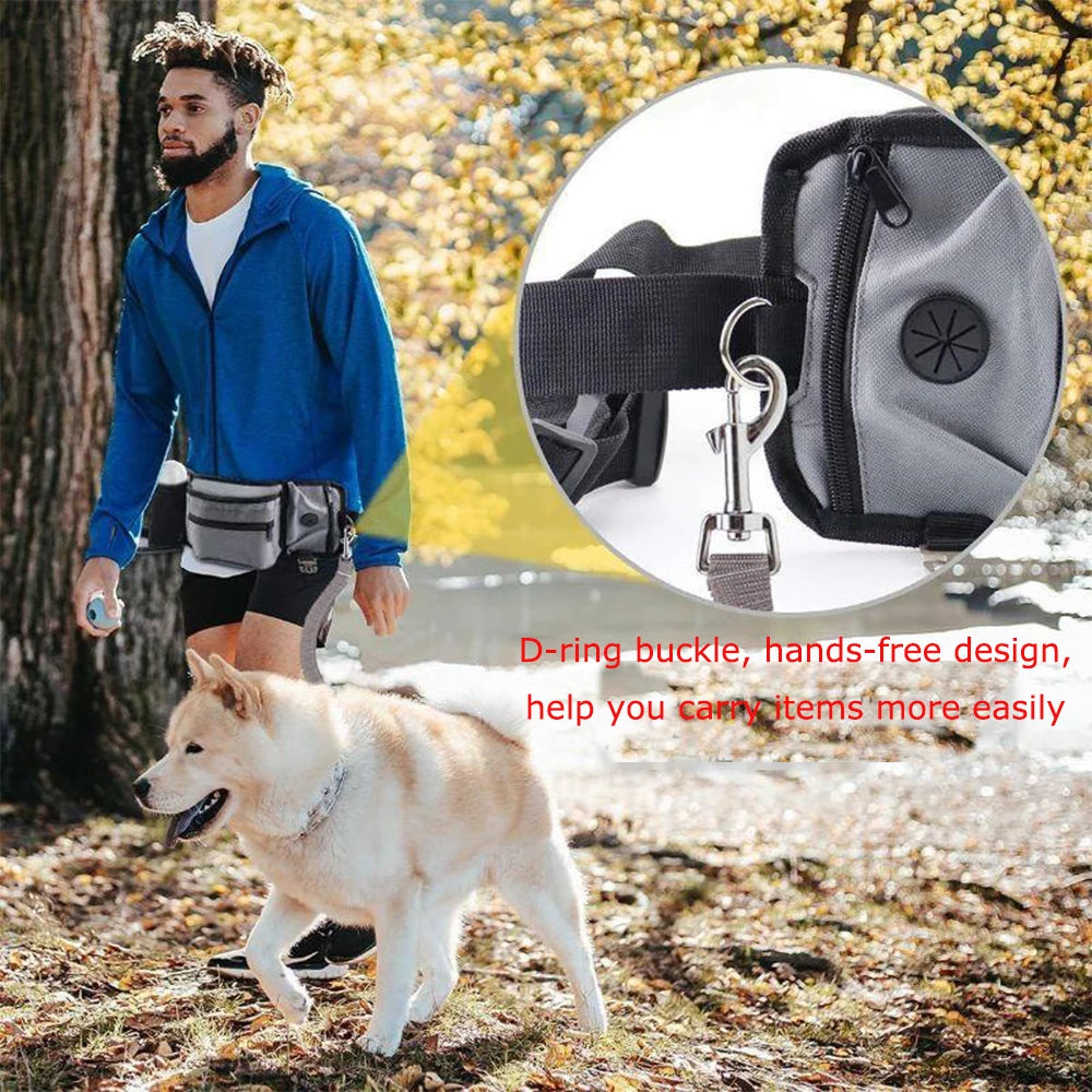 Dog Training Waist Bag Multi-Functional Outdoor Pet Feeding Bag Pet Portable Belt Accompanying Dogs Treat Pouch for Polyester