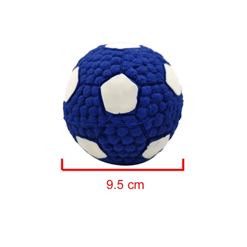 New Pet Dog Natural Latex Sound Toy Ball Rugby Volleyball Soccer anti Bite Interactive Dogs Teething Chewing Toys Pet Products