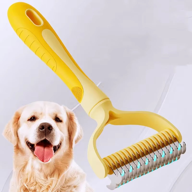 Dog Comb Stainless Steel Dog Brush Double-Sided Combs for Cat Hair Knot Opening Pet Hair Remover Pet Grooming Knife Dogs Brush