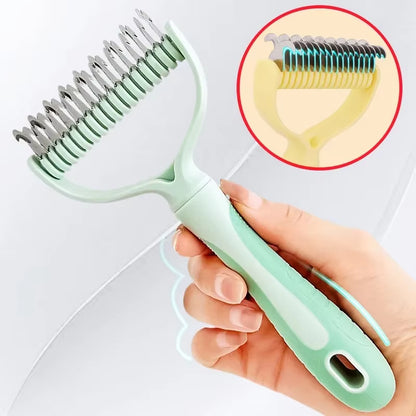 Dog Comb Stainless Steel Dog Brush Double-Sided Combs for Cat Hair Knot Opening Pet Hair Remover Pet Grooming Knife Dogs Brush