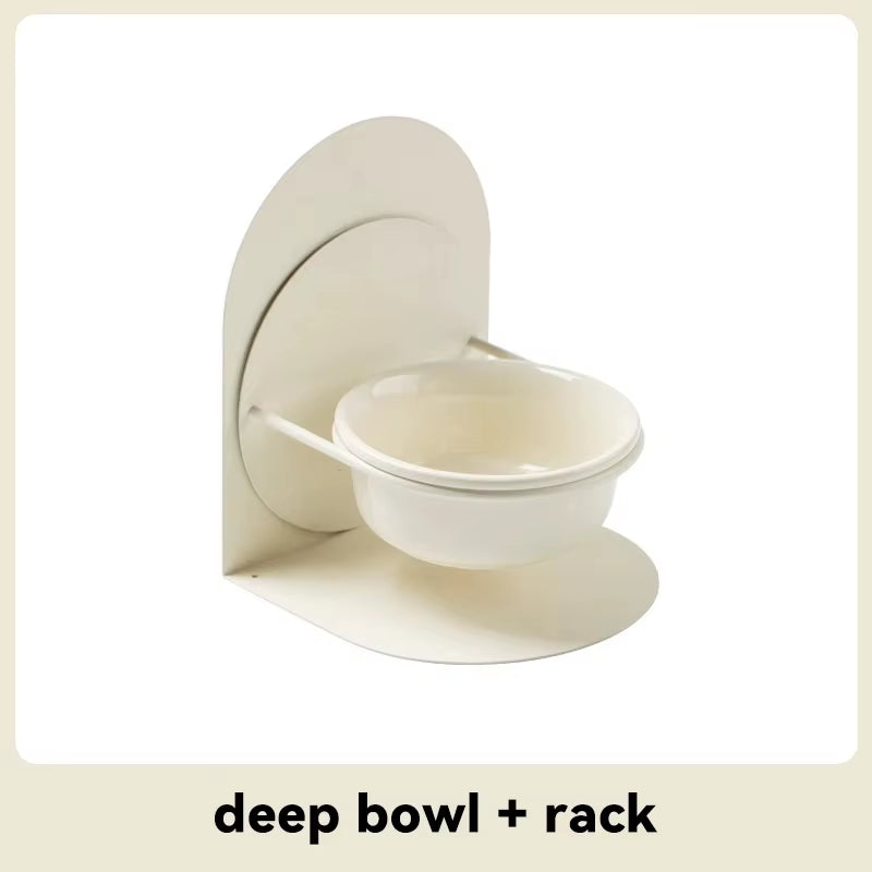 Detachable Pet Cat and Dog Bowl Protects Cervical Vertebrae against Upset Height Adjustable Pet Ceramic Bowl